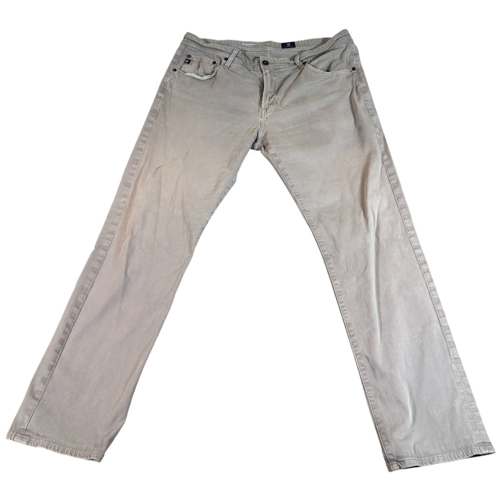 AG Adriano Goldschmied The Graduate Pants Men 36x32 (37x30.5) Beige Tailored Leg